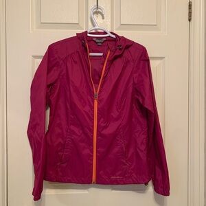 Eddie Bauer Women's Fuchsia Jacket with Orange Trim
